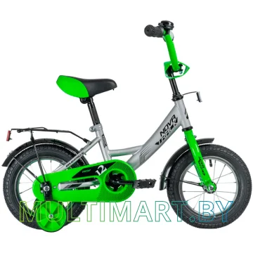 Детский велосипед Novatrack Vector 123VECTOR.SL20 (серебристый/салатовый, 2020)